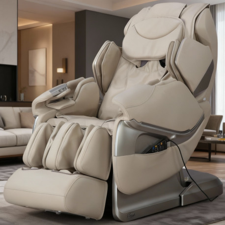 Poltrona massaggiante 3D Full Body Riscaldante Zero Gravity Bluetooth Luxe K86-1 Crema KÔSU