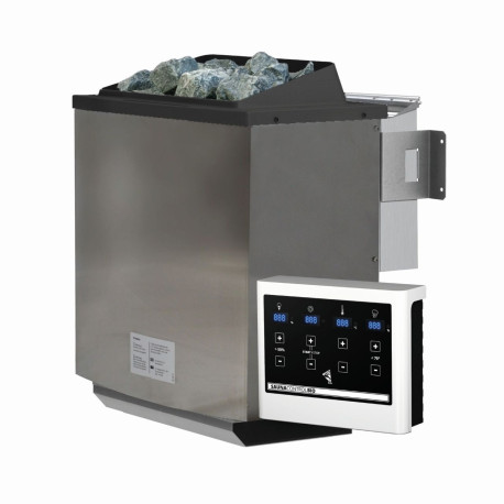 Stufa combinata BIO 9 KW kit con comando esterno EASY BIO + 18 Kg di pietre